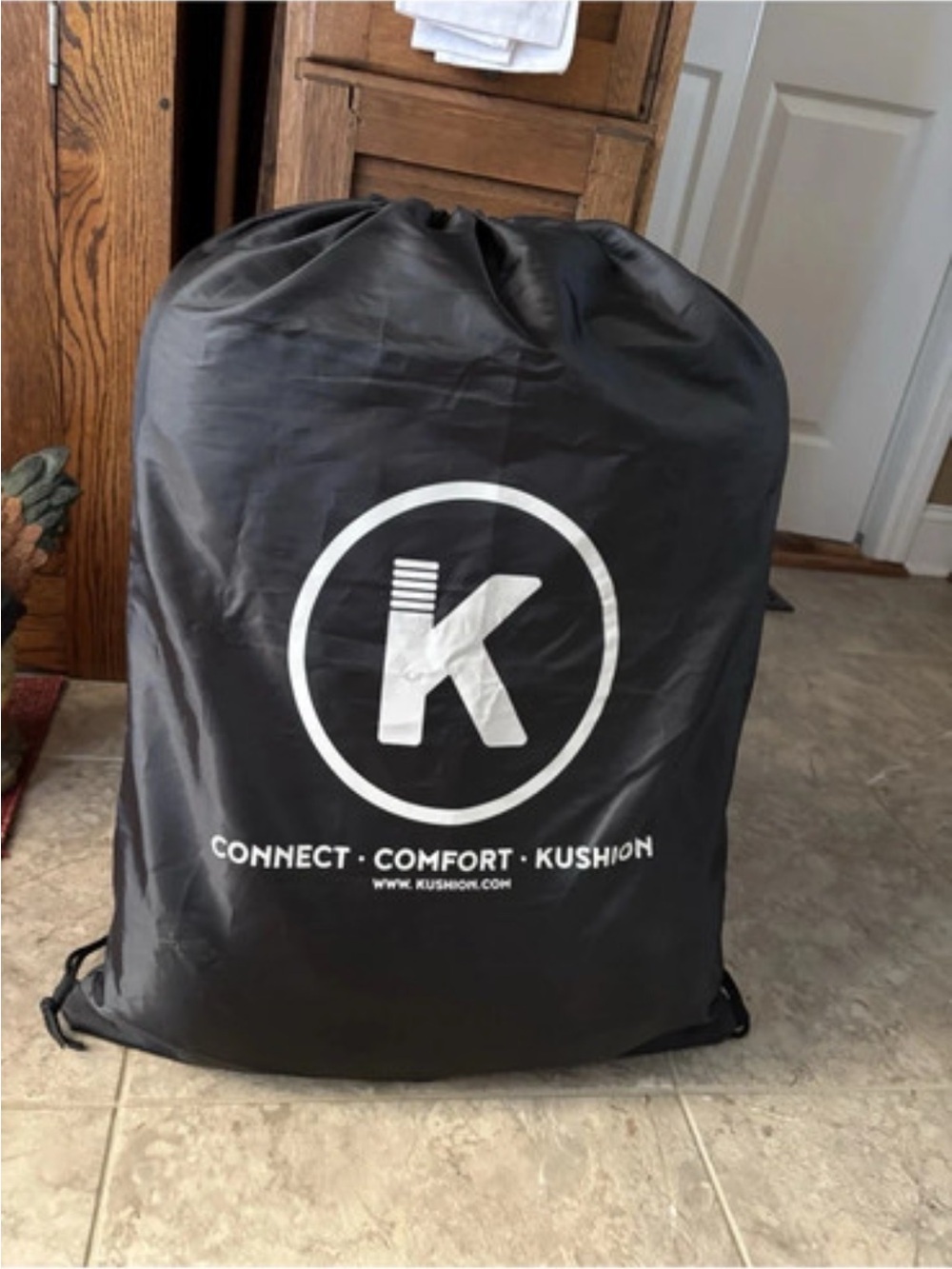 Black Drawstring Duffel Bag – Connect Comfort